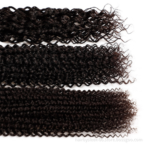 REBECCA 20 to 40 inches kinky curl mini curl water wave new fiber 8A grade 100 gram natural black brazilian hair bundles